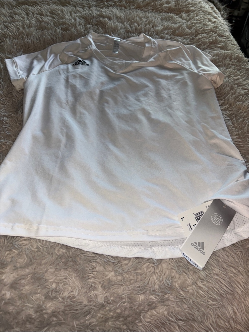 adidas Men’s White Short Sleeve Performance Tee